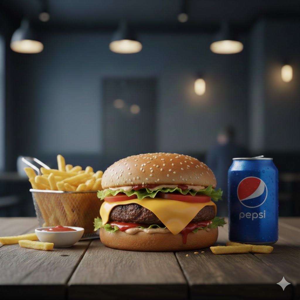 ALİVYA CHESEE BURGER MENÜ+PEPSİ